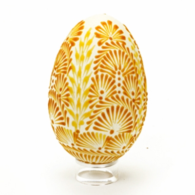 Polish Art Center - Hand Painted Beeswax Relief Goose Egg