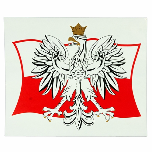 Poland Map White Eagle Wall Sticker WS-32869